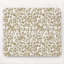 Söt Trendig Leopard Skriv ut Guld Glitter