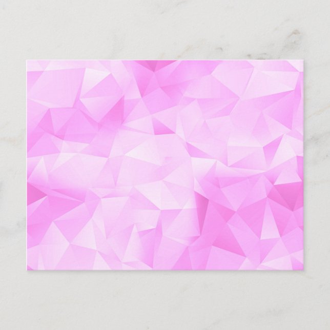 Söt Trendig Ljus Rosa Färg Färgrik Mönster Vykort (Framsida)