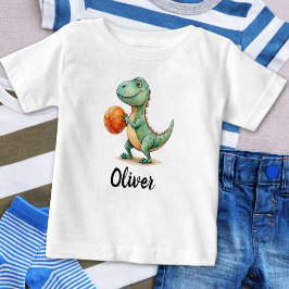 Söt Trex Spelar Basket Personlig T Shirt