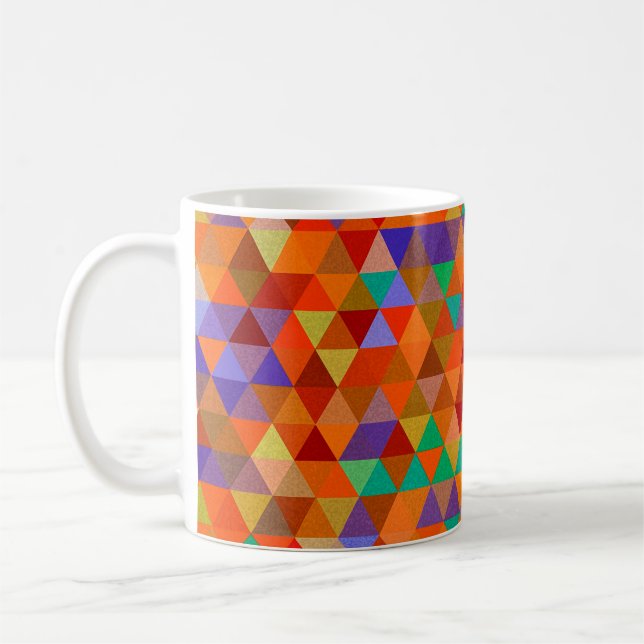 Söt Triangle grunge mönster I + dina idéer Kaffemugg (Vänster)