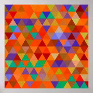 Söt Triangle grunge mönster I + dina idéer Poster
