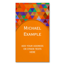 Söt Triangle grunge mönster I + dina idéer Visitkortmagnet