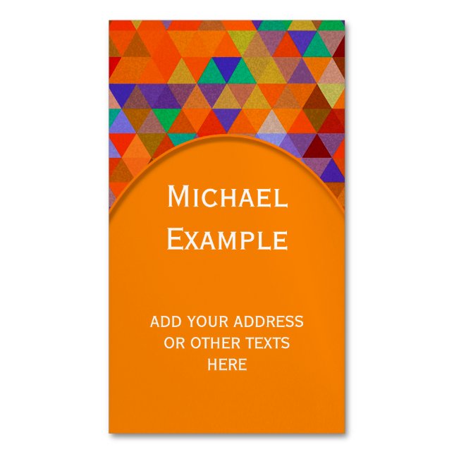 Söt Triangle grunge mönster I + dina idéer Visitkortmagnet (Framsida vertikal)