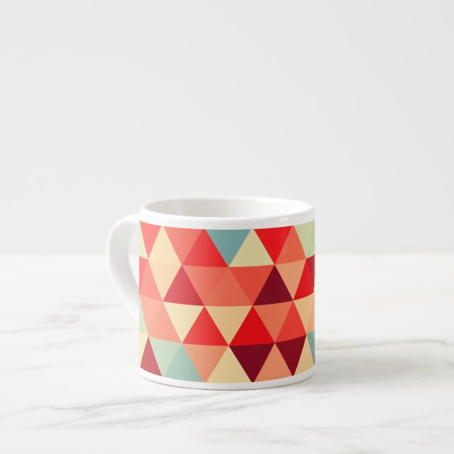 Söt Triangle mönster II + dina idéer Espressomugg (Framsida vänster)