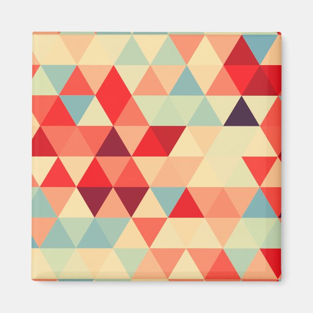 Söt Triangle mönster II + dina idéer Magnet (Framsidan)