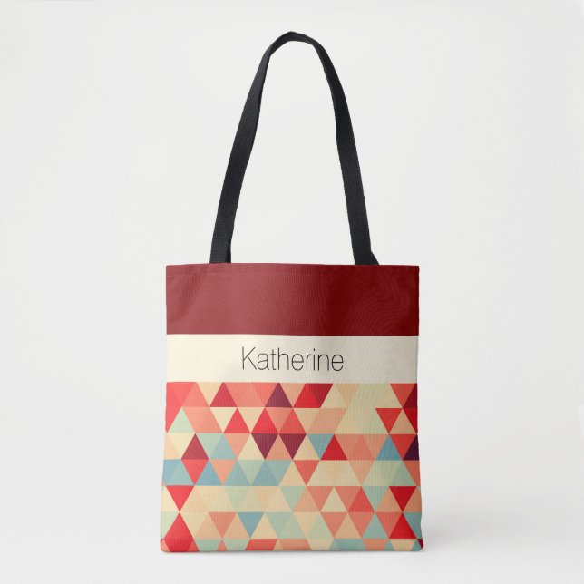 Söt Triangle mönster II + dina idéer Tygkasse (Framsida)