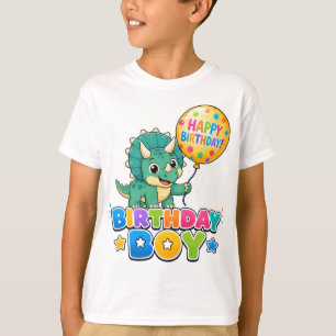 Söt Triceratops Födelsedags Pojke Barn T-Shirt