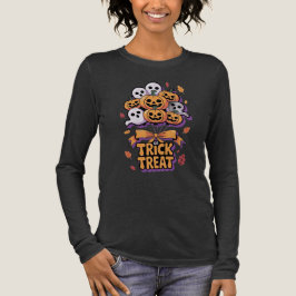 Söt "Trick or Treat" Halloween-ballong-illustratio T Shirt