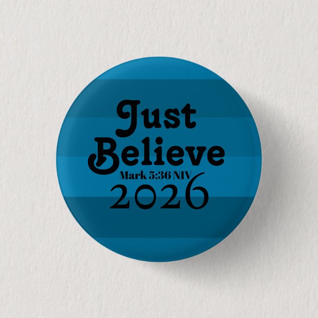 Söt, tro bara, tro, Nyanser av Blått 2026       Knapp (Framsida)