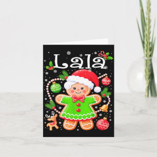 Söt Tröja Lala Pepparkaka Familj Matchande Jul Kort