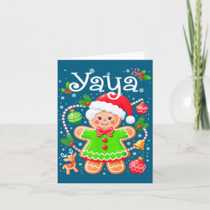 Söt Tröja Yaya Pepparkakor Familj Matchande Jul Kort