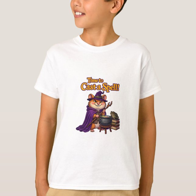 Söt trollkarl hamster t shirt (Framsida)