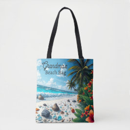 Söt Tropical Beach Scene Coastal Personlig Tygkasse