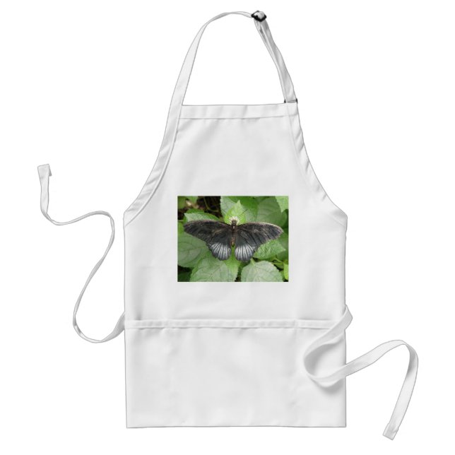 Söt Tropical Butterfly and Flowers Apron Förkläde (Framsidan)