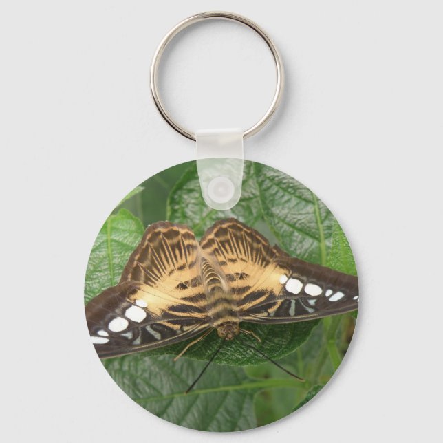 Söt Tropical Clipper Butterfly Keychain Nyckelring (Framsida)