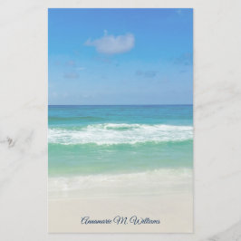 Söt Tropical Seaside Photograph Anpassningsbar Brevpapper