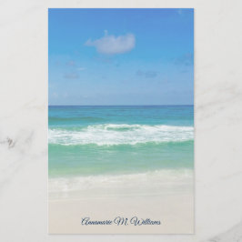 Söt Tropical Seaside Photograph Anpassningsbar Brevpapper