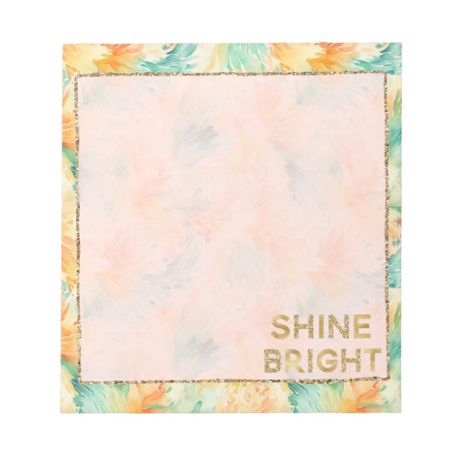 Söt Tropical Teal Orange Cream Anteckningsblock (Framsida)