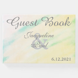 Söt Tropical Watercolor Bröllop Guest Bok