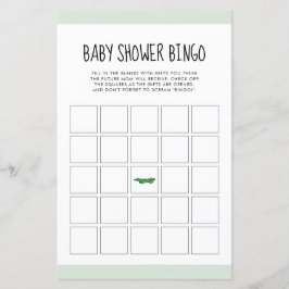 Söt tropisk djungel Baby shower Bingo spel