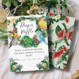 Söt Tropisk Exotisk baby papegojor Diaper Tombola  Tilläggskort