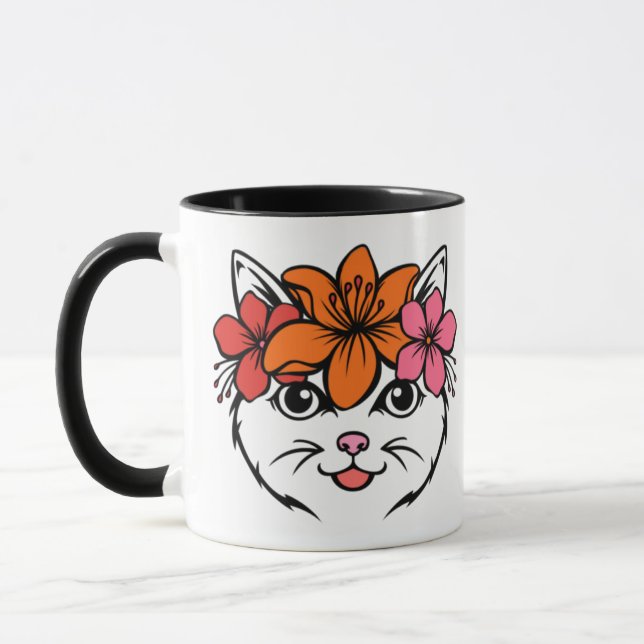 Söt Tropisk Katt Mugg (Vänster)