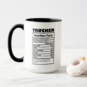 Söt Trucker-arbetsfakta Mugg