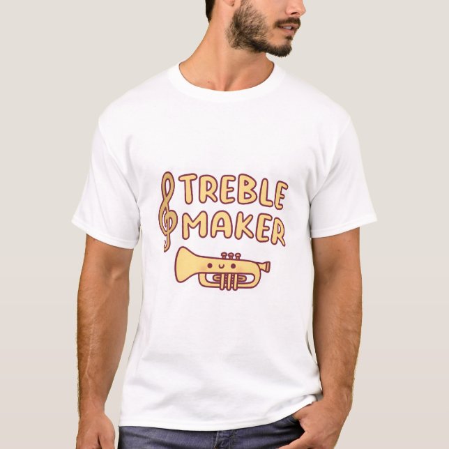 Söt trumpet, diskantmakare musik Pun T Shirt (Framsida)