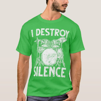 Söt trumset konst män kvinnor trummor rockmusik t shirt