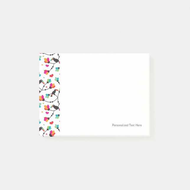 söt tukanisk tropisk bild av fåglar post-it block (Framsida)