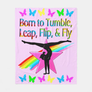 SÖT TUMBLING GYMNAST GIRL FLEECEFILT