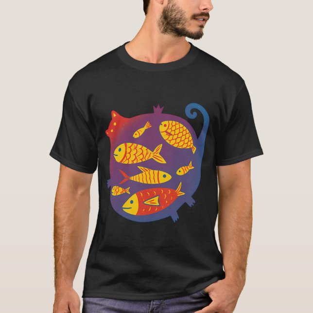 söt tunga fisk t shirt (Framsida)