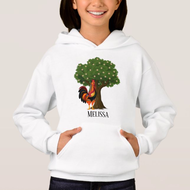Söt tupp älskare lägger till text t shirt (Framsida)