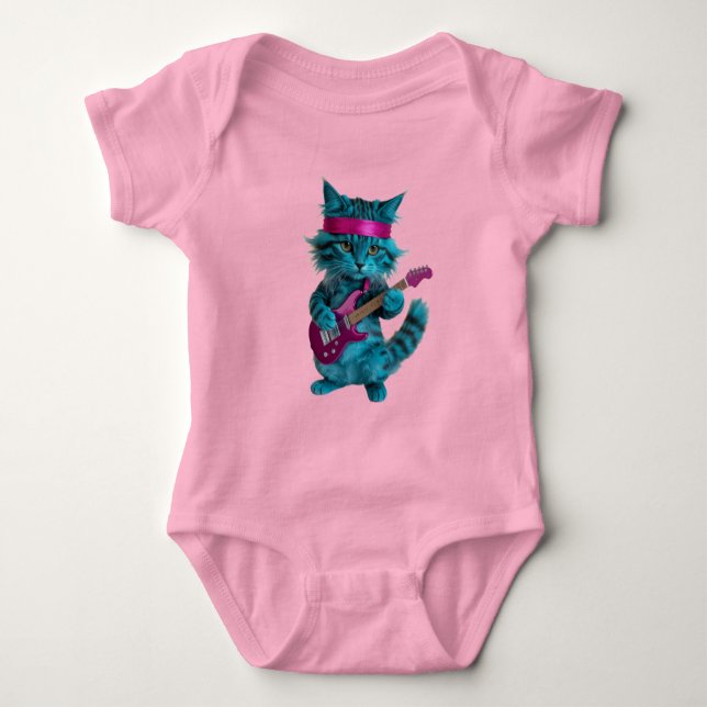 Söt turkos katt  t shirt (Framsida)