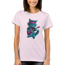 Söt turkos katt t-shirt