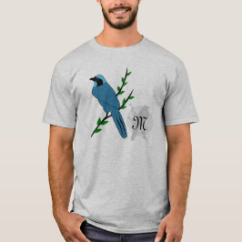 Söt Turkvoise Jay Bird Monogram T Shirt