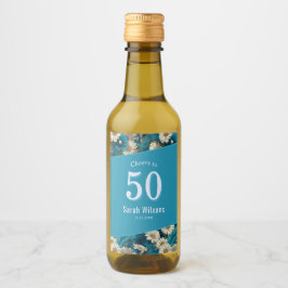 Söt tusenskönas 30-årsdag Unik blå Vinetikett