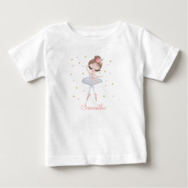 Söt Tutu-ballerina Personlig födelsedagsflicka T Shirt
