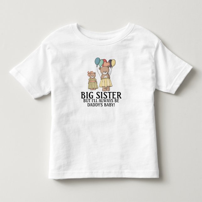 Söt två teddybjörnar stor syster/Pappas bebis Tee (Framsida)