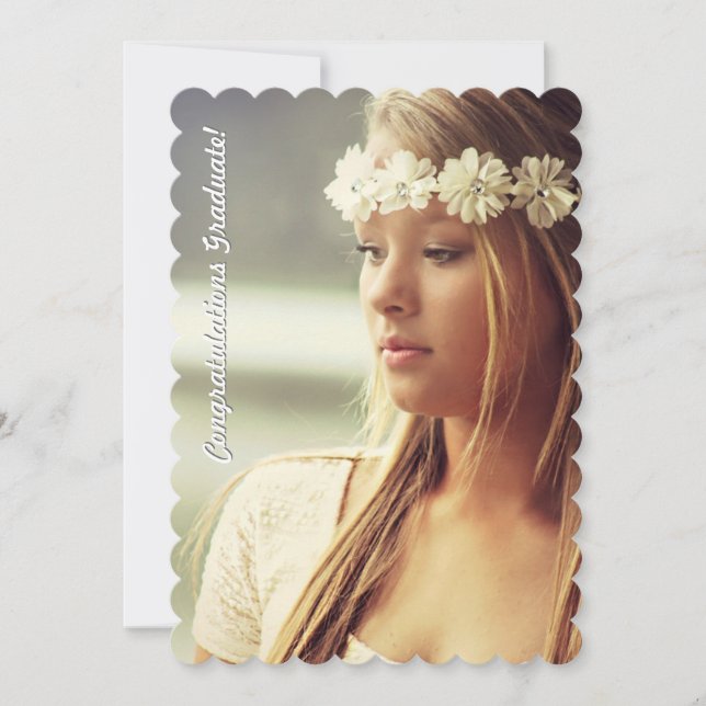 Söt tvåfoto-Studenten-meddelande Meddelande (Framsida)