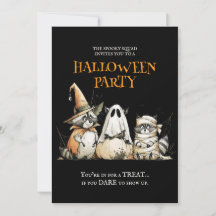 Söt tvättbjörn Skum Squad Rolig Halloweenfest