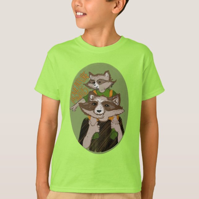 Söt tvättbjörnsäventyr väntar Minnes  T Shirt (Framsida)