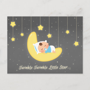 Söt Twinkle Twinkle Little Star Baby Nyfödd Vykort