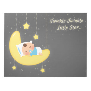 Söt Twinkle Twinkle Little Star Babypojke Anteckningsblock
