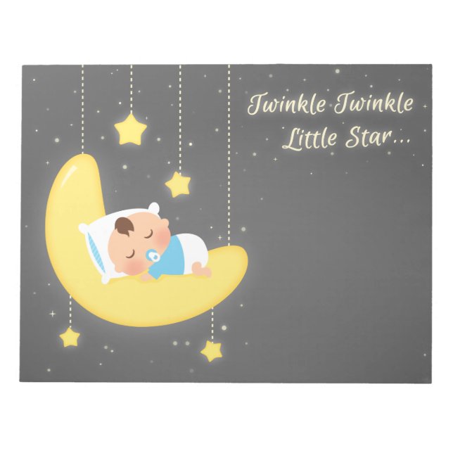Söt Twinkle Twinkle Little Star Babypojke Anteckningsblock (Framsida)