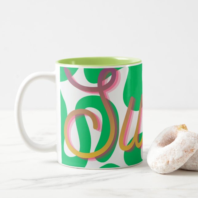 Söt typografi-mugg Två-Tonad mugg (Med munk)