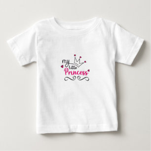 Söt typsnittskonst Min lilla prinsessa med kugghju T Shirt