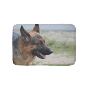 Söt tysk herdehund badrumsmatta