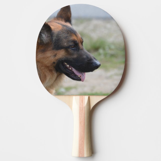 Söt tysk herdehund pingisracket (Framsidan)