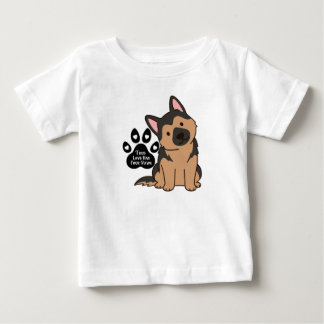 Söt tysk schäfer-valp fot citat t shirt